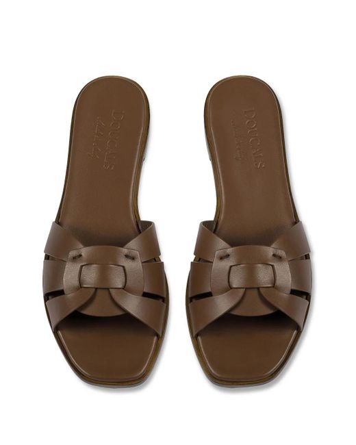 Doucal's Brown Sandalen Aus Leder