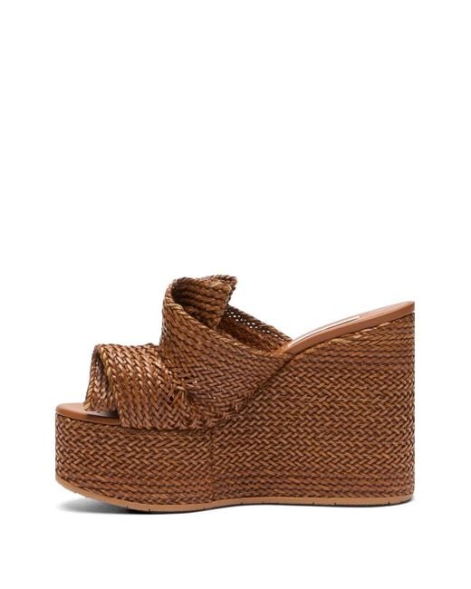 Casadei Brown Aruba Wedge Sandals