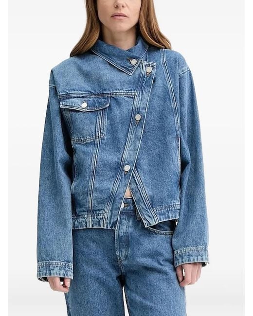Won Hundred Blue Kirsten Asymmetrical Denim Jacket