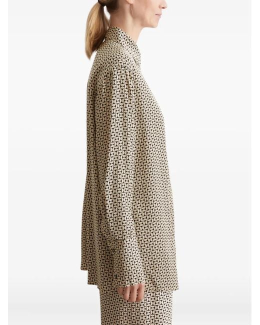 Marc O' Polo Gray Patterned Button-Up Shirt