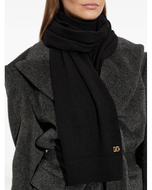 Sciarpa Con Logo Dg di Dolce & Gabbana in Black