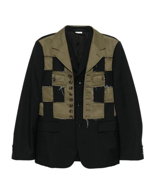 Comme des Garçons Blazer Met Patchwork in het Black voor heren