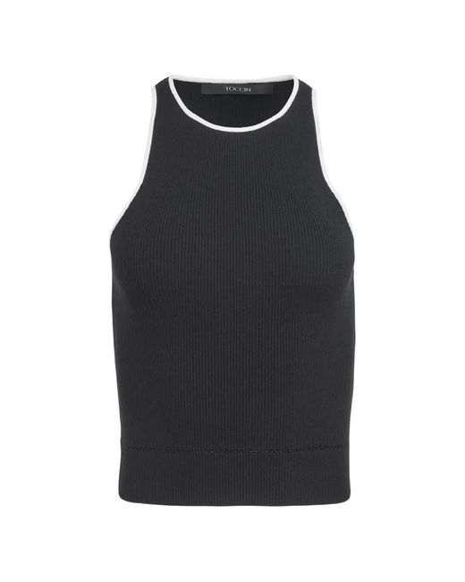 Toccin Black Avery Trimmed Tank Top