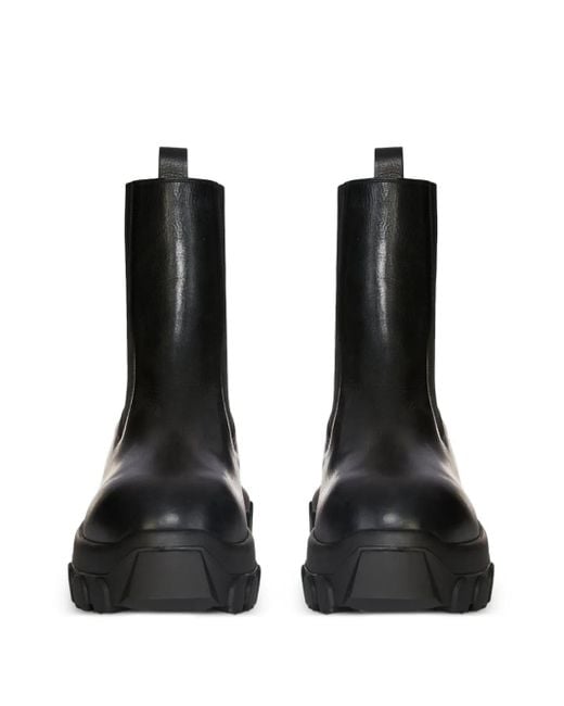 Rick Owens Black Elastic-Panelled Boots for men