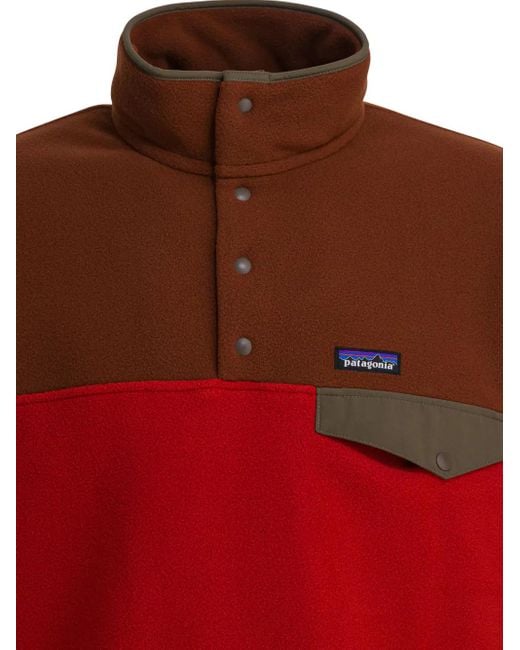 Patagonia Red Press-Stud Fleece Sweatshirt for men