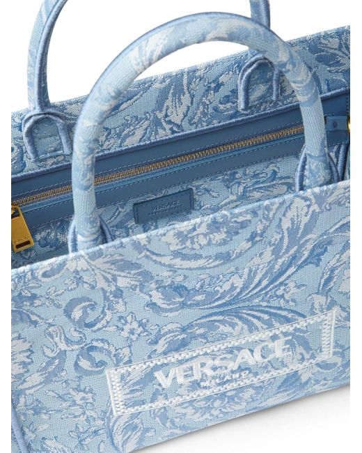 Versace Blue Kleine Barocco Athena Handtasche