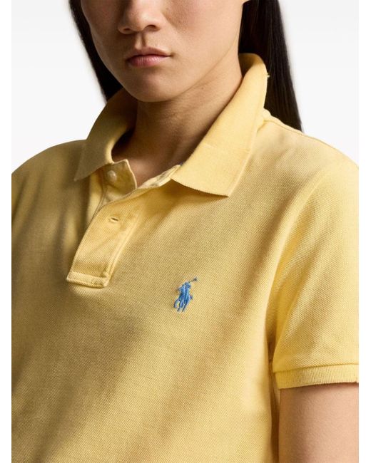 Polo Ralph Lauren Yellow Poloshirt mit Polo Pony-Stickerei