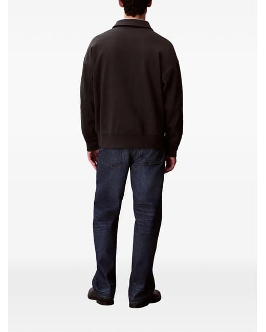 Calvin Klein Black Zip Boxy Jacket for men