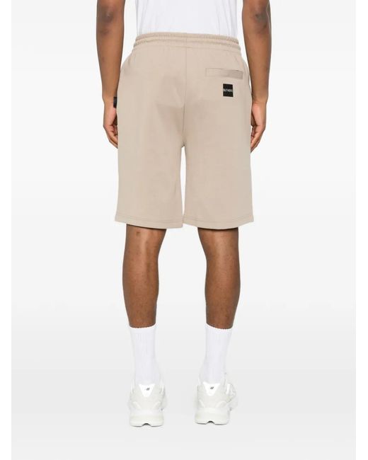 OUTHERE White Drawstring Logo-Patch Shorts for men