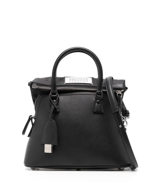 Maison Margiela Black Mini 5Ac Classique Handtasche