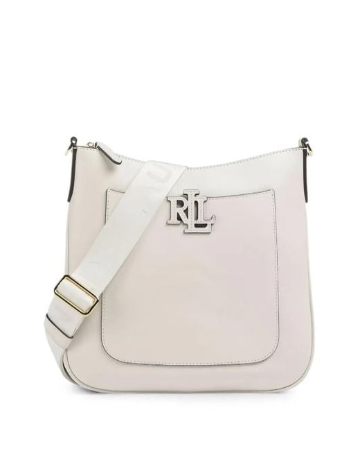 Ralph Lauren White Large Cameryn Cross Body Bag