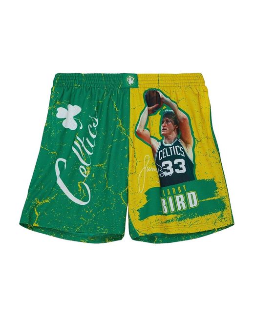 Short Larry Bird Boston Celtics Hardwood Classics Mitchell & Ness pour homme en coloris Green