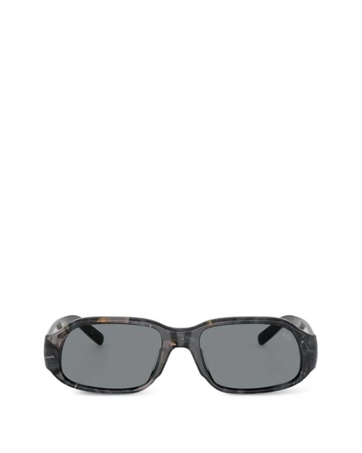 DIESEL Gray Tortoiseshell-Effect Rectangle-Frame Sunglasses