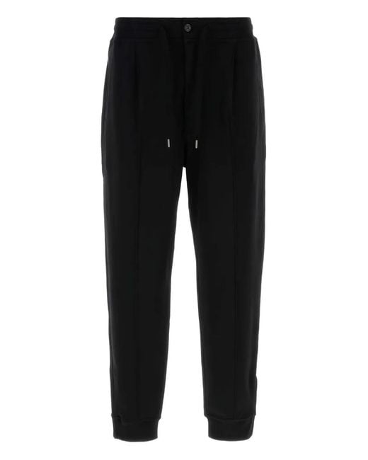 Brunello Cucinelli Black Drawstring-Fastening Track Pants for men