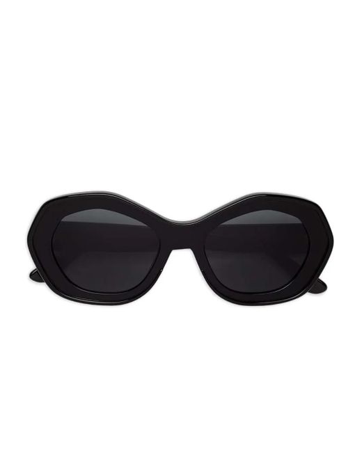 Marni Black Geometric-Frame Sunglasses
