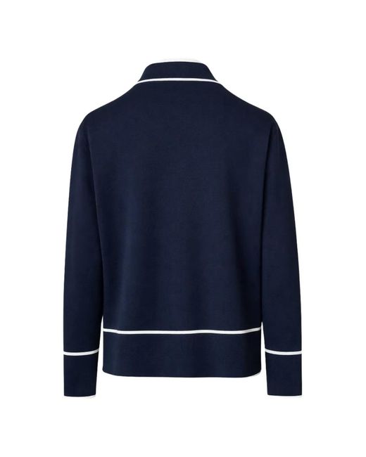 Gran Sasso Blue Piped Zip Jacket