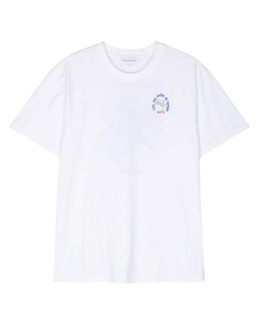 Maison Labiche White Vielle Du Temple Organic Cotton T-shirt for men