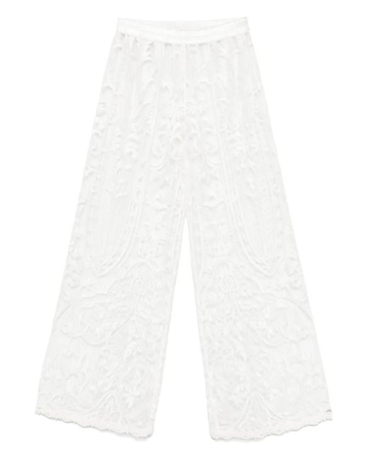 Maurizio Mykonos レース パンツ White