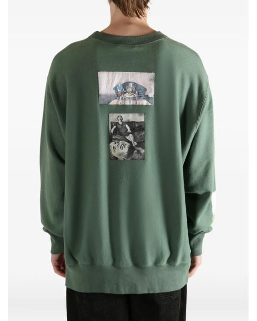 Undercover Green Graphic-Print Sweatshirt for men