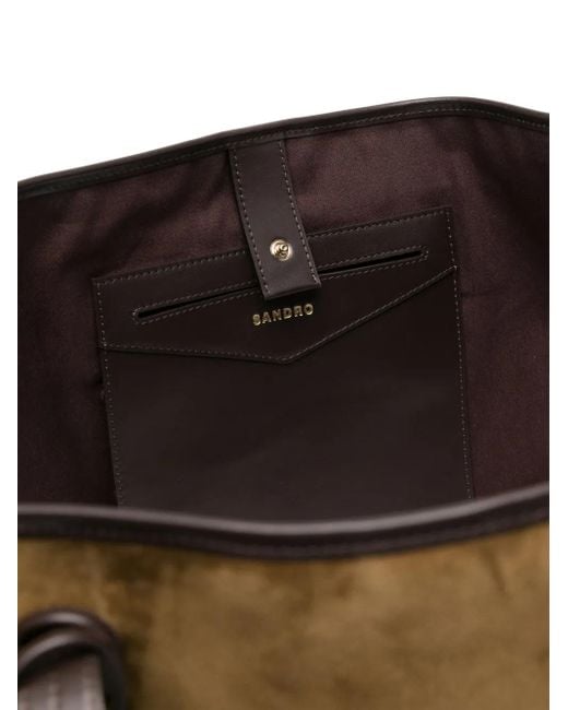 Sandro Brown Shopper Aus Wildleder