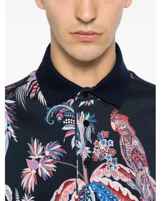 Etro Poloshirt in het Blue voor heren