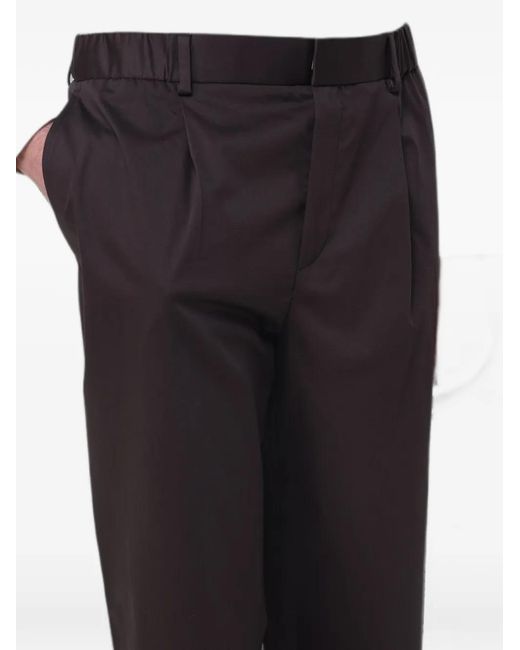 Agnona White Pleated Wide-Leg Trousers for men
