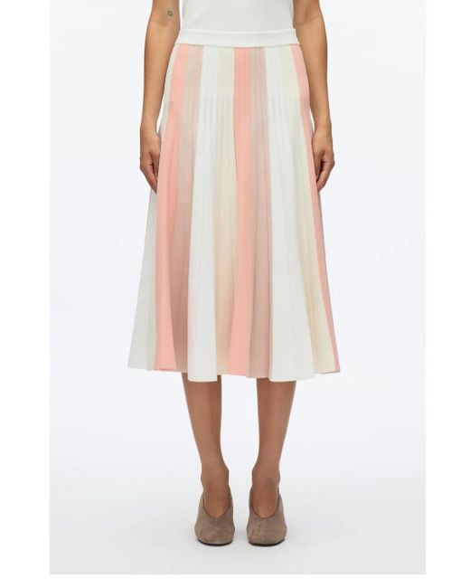 Gonna Midi A Righe di 3.1 Phillip Lim in Pink