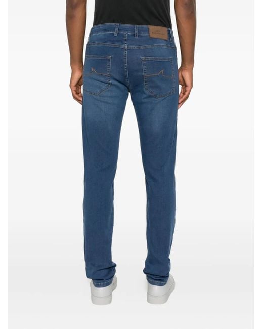 Paul & Shark Blue Shark-Keychain Jeans for men