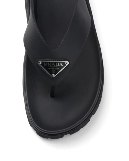 Prada Sandalen Mit Zehensteg in Black für Herren