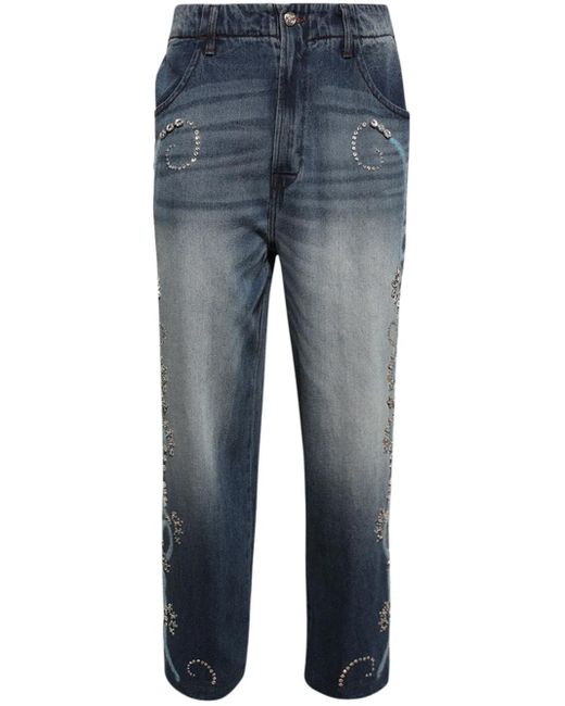 Jean Ample À Broderies Bluemarble pour homme en coloris Blue