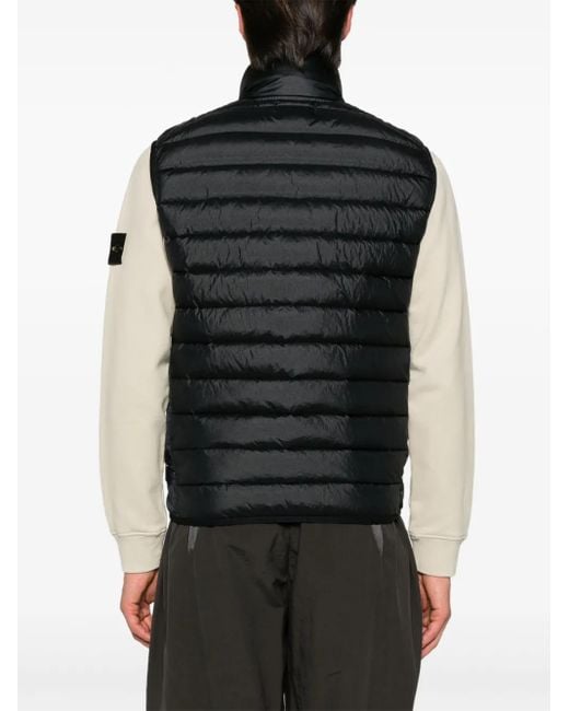 Stone Island Bodywarmer Met Print in het Black voor heren