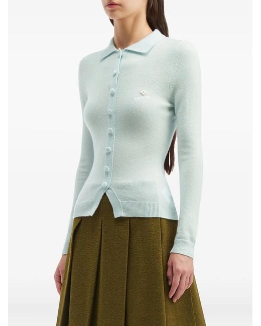 ShuShu/Tong Blue Buttoned Collared Cardigan