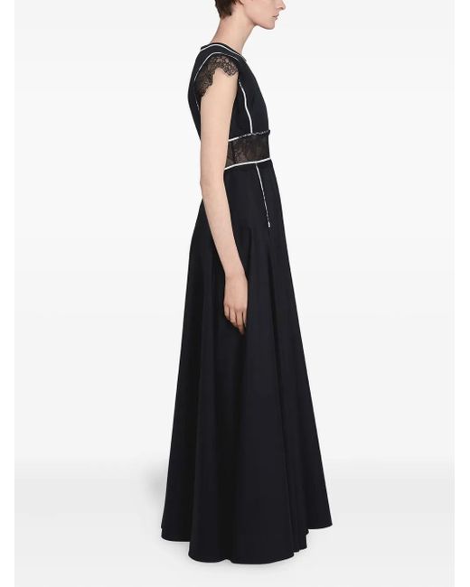 Giambattista Valli レースインサートドレス Blue