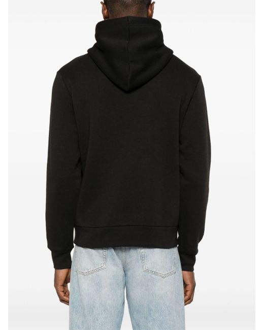 Hoodie à logo imprimé Calvin Klein pour homme en coloris Black