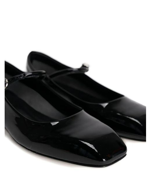 Aeyde Leren Ballerina's Met Gespsluiting in het Black