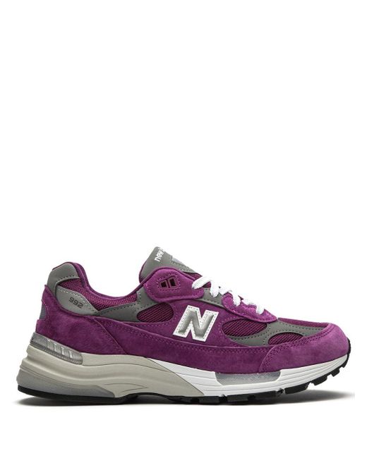 New Balance Leather M992ba "purple" Low-top Sneakers for Men | Lyst