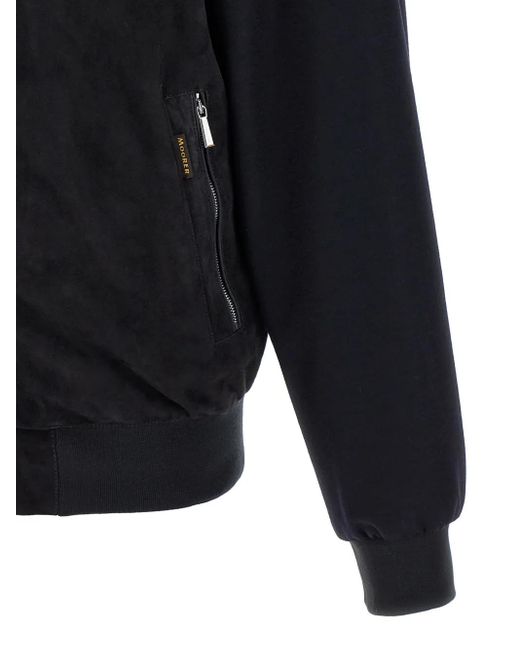 Bomber Reversibile Axten di Moorer in Black da Uomo