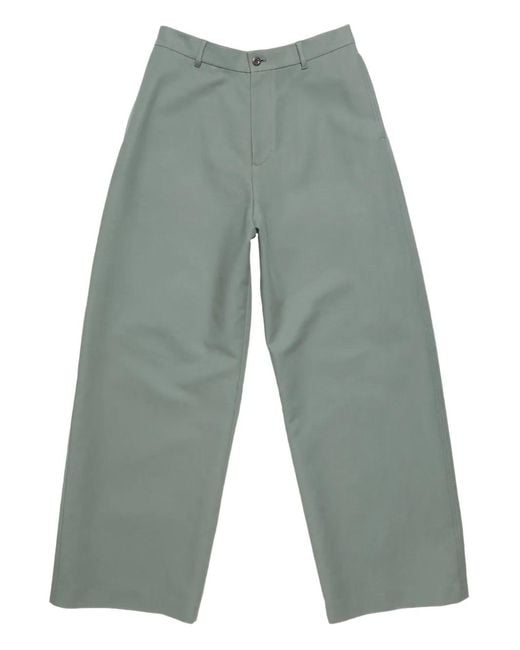 Acne Gray Satin Trousers for men