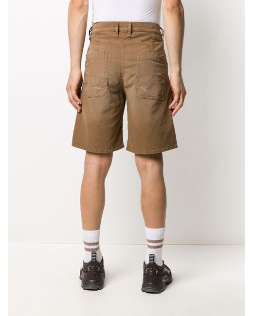 DIESEL D-azerr JoggJeans Cargo Shorts in Brown for Men | Lyst