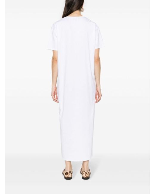 Loulou Studio White Cotton Jersey Shirt Dress