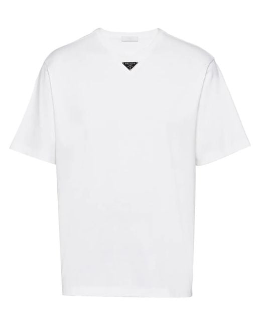 メンズ Prada ロゴ Tシャツ White