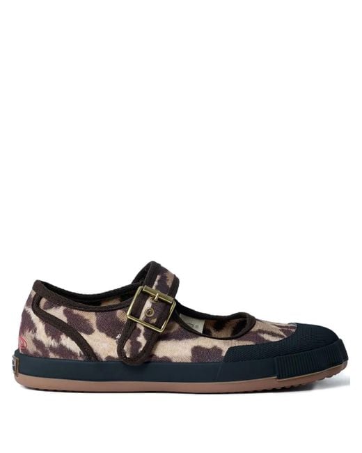 Vivienne Westwood Black Adjustable-Strap Ballet Flat