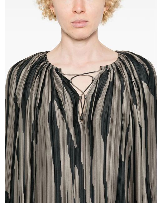 Lanvin Black Abstract-print Blouse