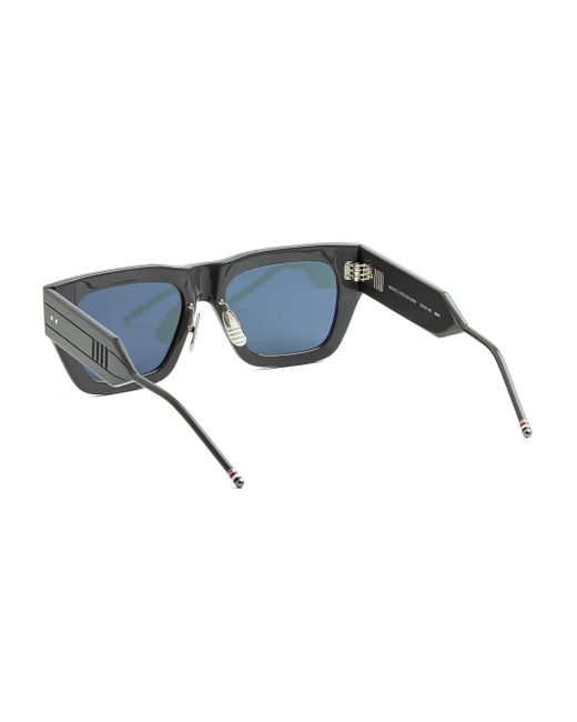 Thom Browne Black Rectangle-Frame Sunglasses
