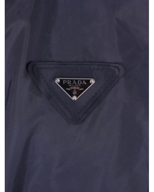 Prada Blue Re-Nylon Parka Coat