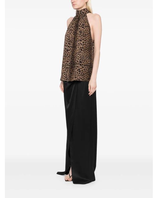 Tom Ford Brown Leopard-Print Tank Top