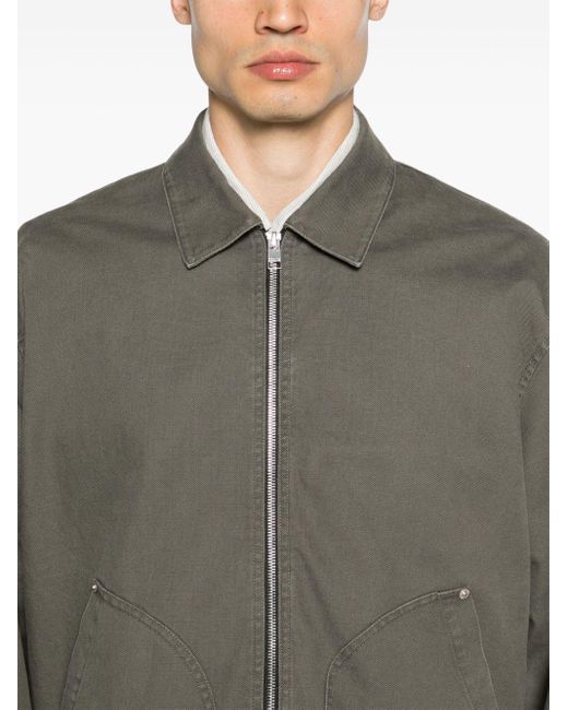 FRAME Gray Canvas Cotton Shirt Jacket for men