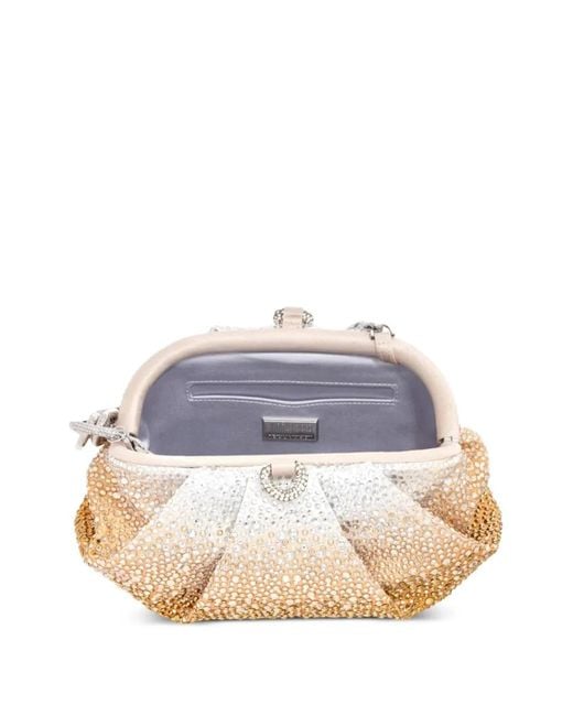 Judith Leiber Metallic Gemma Crystal-Embellished Chain-Link Clutch Bag