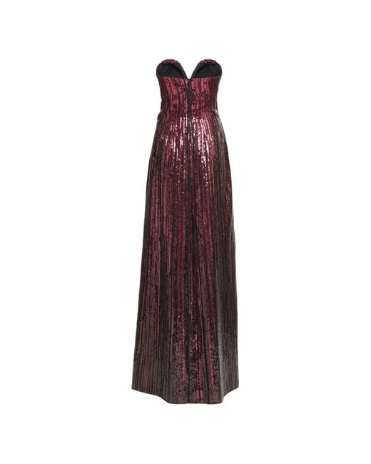 Elie Saab Purple Robe Longue À Ornements De Sequins