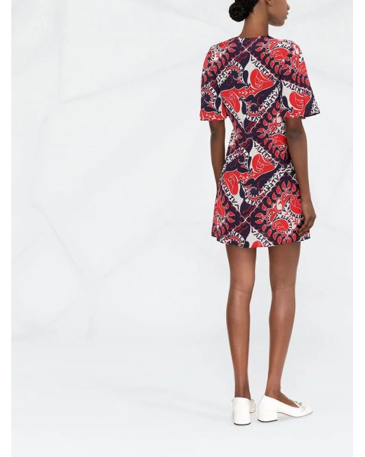 Valentino Garavani Red Archive Manifesto A-Line Dress